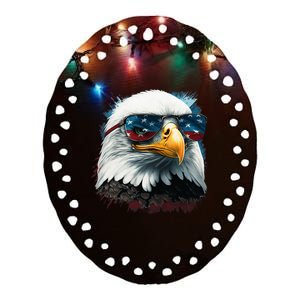 American Bald Eagle Usa Flag Eagle Usa Ceramic Oval Ornament