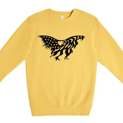 American Bald Eagle Emblem Premium Crewneck Sweatshirt