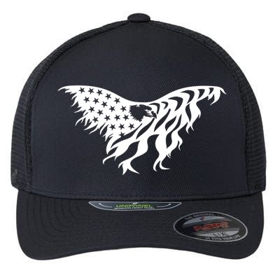 American Bald Eagle Emblem Flexfit Unipanel Trucker Cap