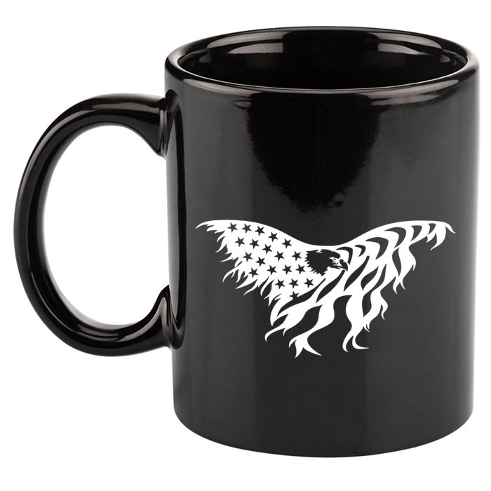 American Bald Eagle Emblem 11oz C Handle Ceramic Mug