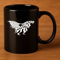 American Bald Eagle Emblem 11oz C Handle Ceramic Mug