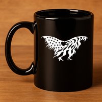 American Bald Eagle Emblem 11oz C Handle Ceramic Mug