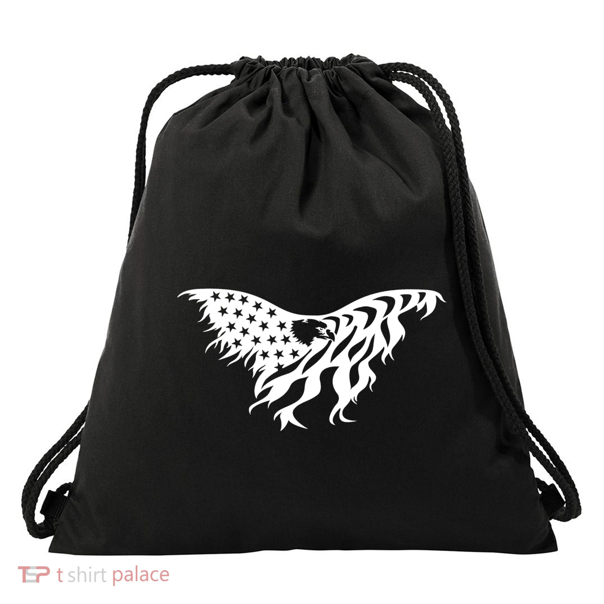 American Bald Eagle Emblem Drawstring Bag
