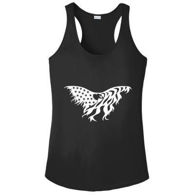 American Bald Eagle Emblem Ladies PosiCharge Competitor Racerback Tank
