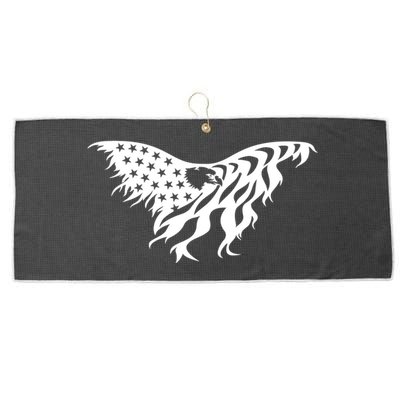 American Bald Eagle Emblem Large Microfiber Waffle Golf Towel