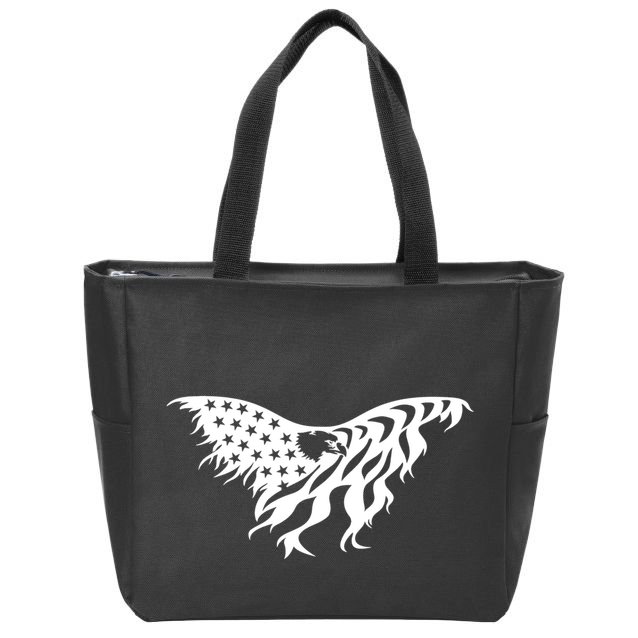 American Bald Eagle Emblem Zip Tote Bag