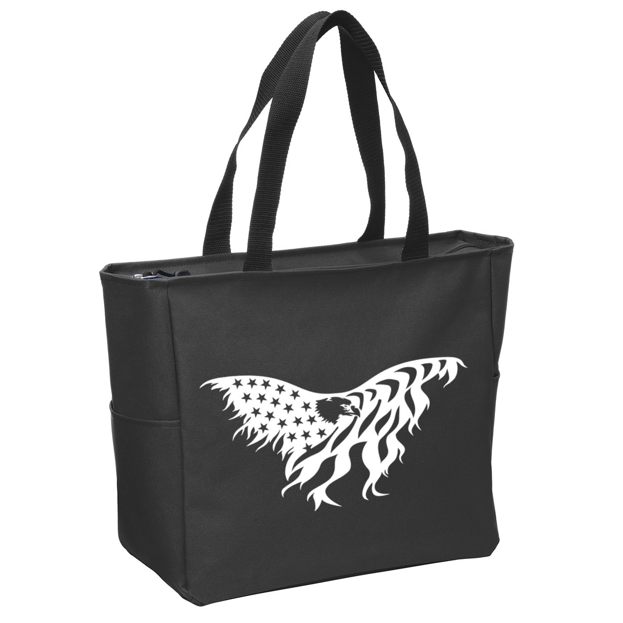 American Bald Eagle Emblem Zip Tote Bag