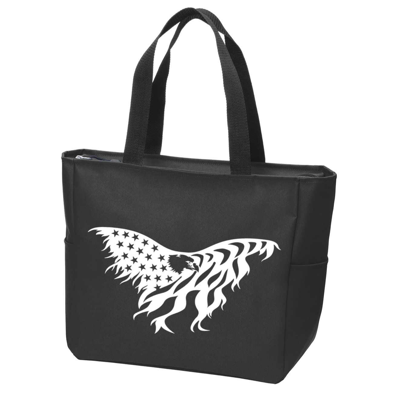 American Bald Eagle Emblem Zip Tote Bag