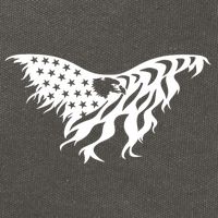 American Bald Eagle Emblem Cotton Canvas Backpack