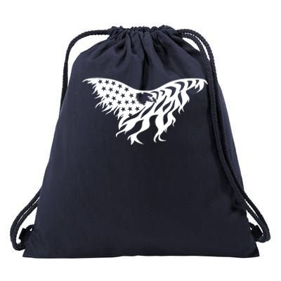 American Bald Eagle Emblem Drawstring Bag