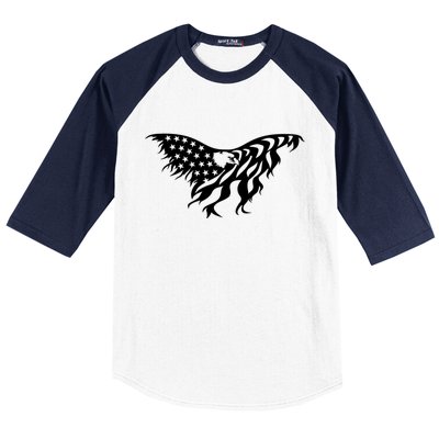 American Bald Eagle Emblem Baseball Sleeve Shirt