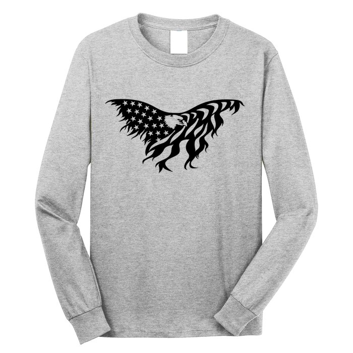 American Bald Eagle Emblem Long Sleeve Shirt