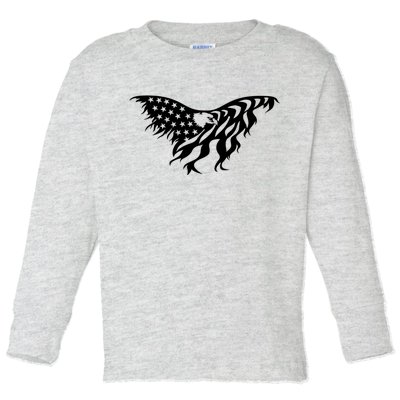 American Bald Eagle Emblem Toddler Long Sleeve Shirt