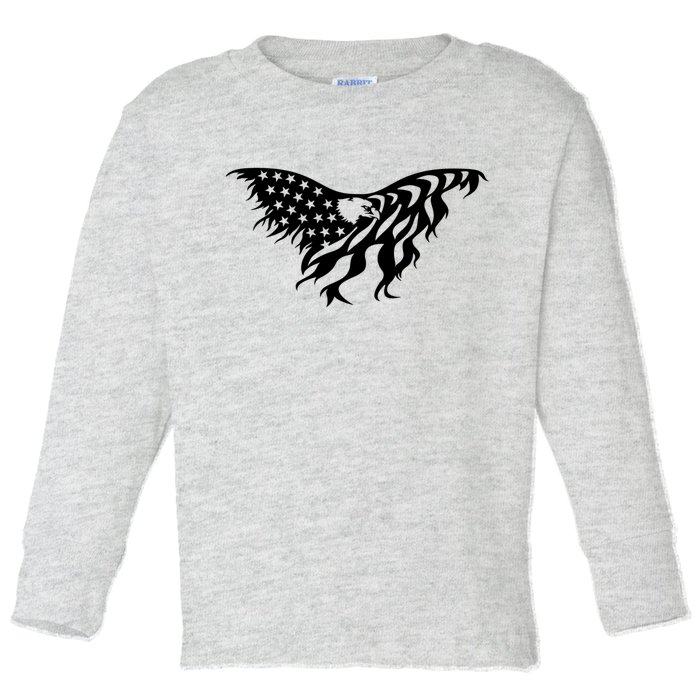 American Bald Eagle Emblem Toddler Long Sleeve Shirt