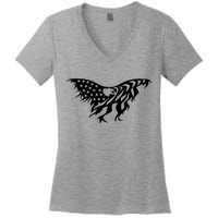 American Bald Eagle Emblem Women's V-Neck T-Shirt