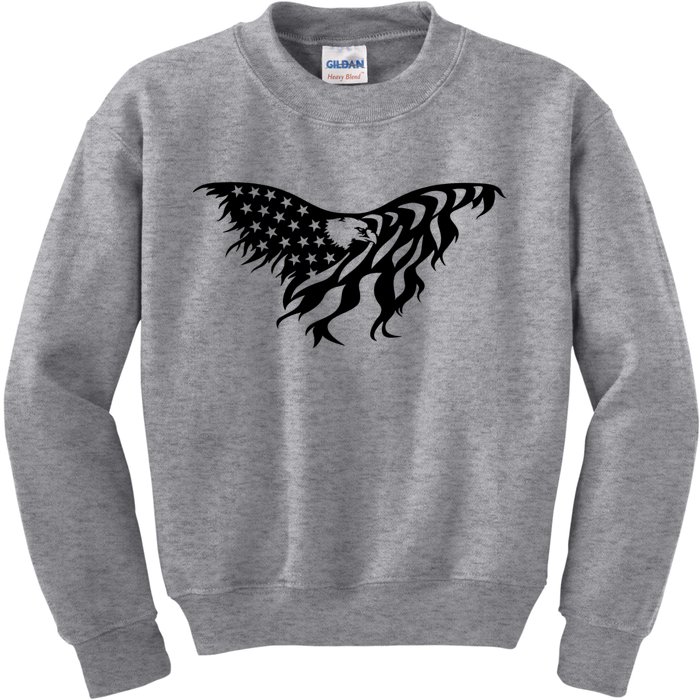 American Bald Eagle Emblem Kids Sweatshirt