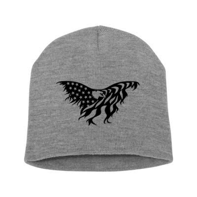 American Bald Eagle Emblem Short Acrylic Beanie