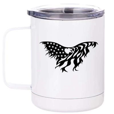 American Bald Eagle Emblem 12 oz Stainless Steel Tumbler Cup