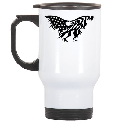 American Bald Eagle Emblem Stainless Steel Travel Mug