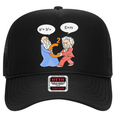 A2 B2 E Mc Funny Scientist High Crown Mesh Back Trucker Hat