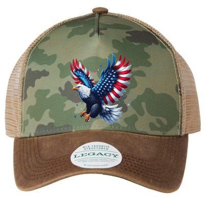 American Bald Eagle Gift Legacy Tie Dye Trucker Hat