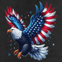 American Bald Eagle Gift 7 Panel Mesh Trucker Snapback Hat