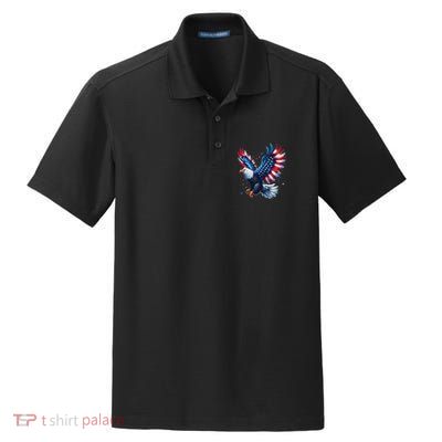 American Bald Eagle Gift Dry Zone Grid Polo