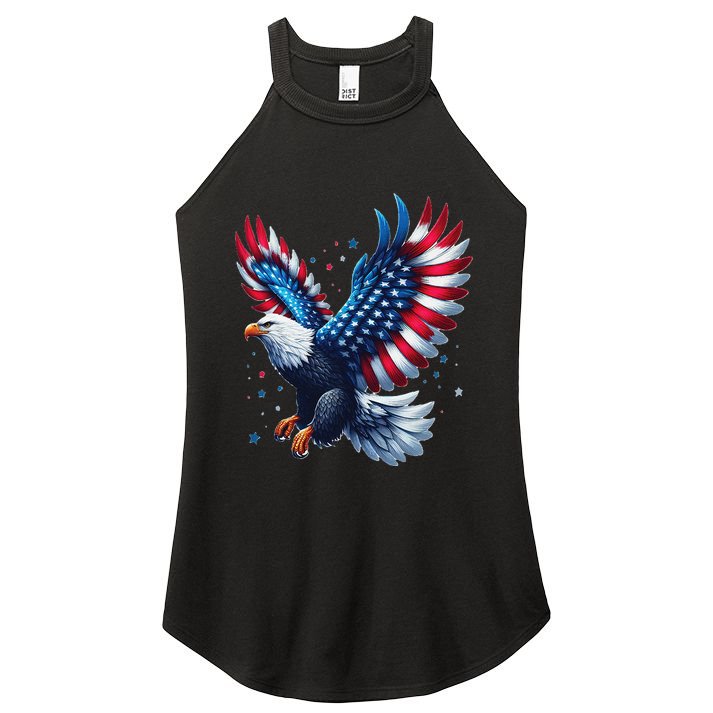 American Bald Eagle Gift Women's Perfect Tri Rocker Tank