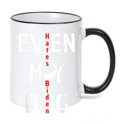 Anti Biden Even My Dog Hates Biden 11oz Black Color Changing Mug