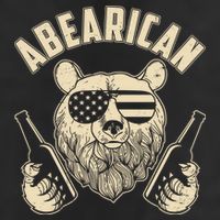 Abearican American Bear Beers 7 Panel Mesh Trucker Snapback Hat