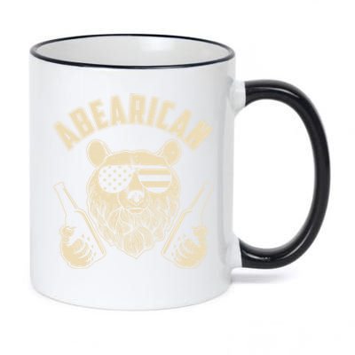 Abearican American Bear Beers 11oz Black Color Changing Mug