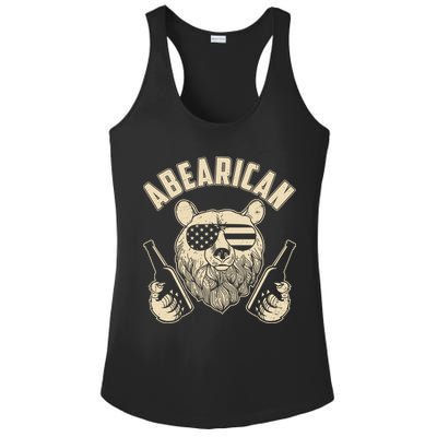 Abearican American Bear Beers Ladies PosiCharge Competitor Racerback Tank