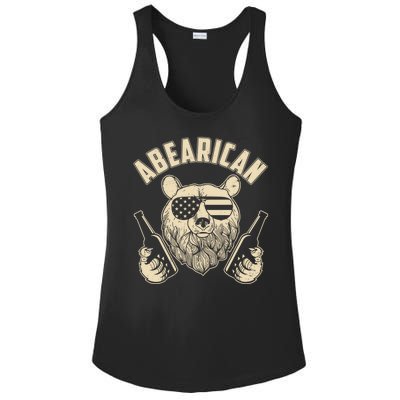 Abearican American Bear Beers Ladies PosiCharge Competitor Racerback Tank