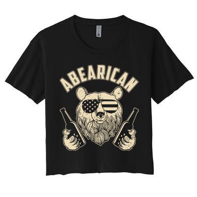 Abearican American Bear Beers Crop Top
