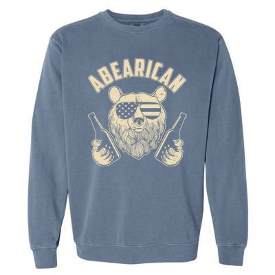 Abearican American Bear Beers Garment-Dyed Sweatshirt