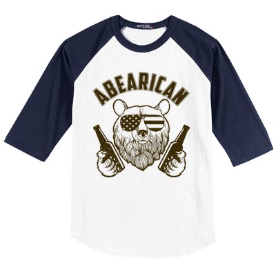 Abearican American Bear Beers Baseball Sleeve Shirt