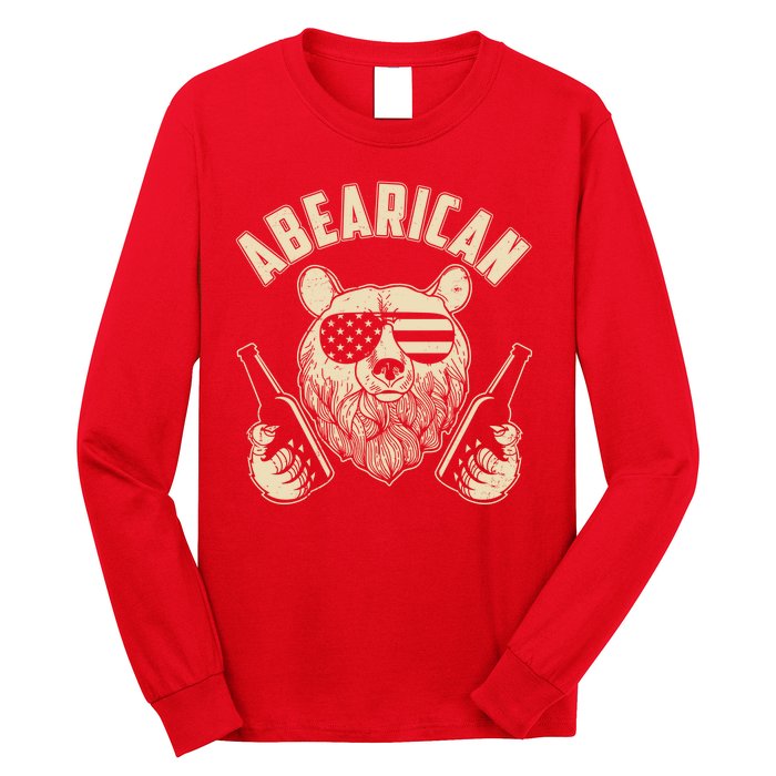 Abearican American Bear Beers Long Sleeve Shirt