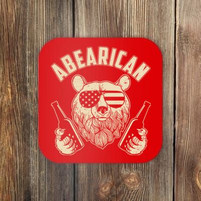 Abearican American Bear Beers Coaster