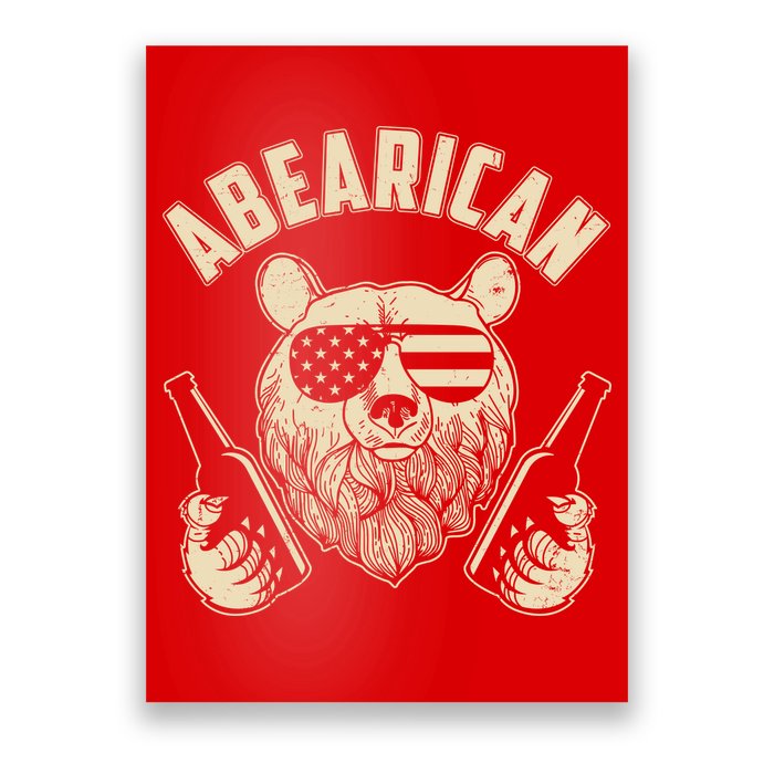 Abearican American Bear Beers Poster