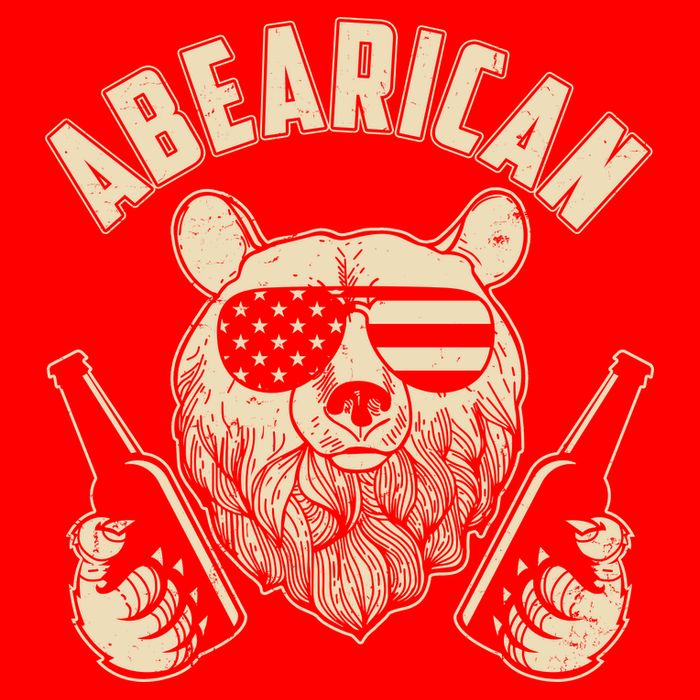 Abearican American Bear Beers Poster