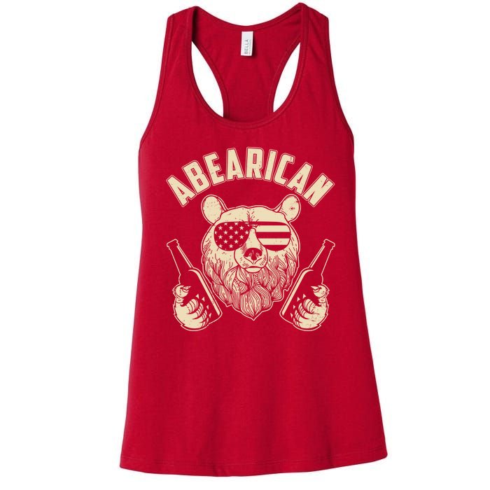 Abearican American Bear Beers Women's Racerback Tank