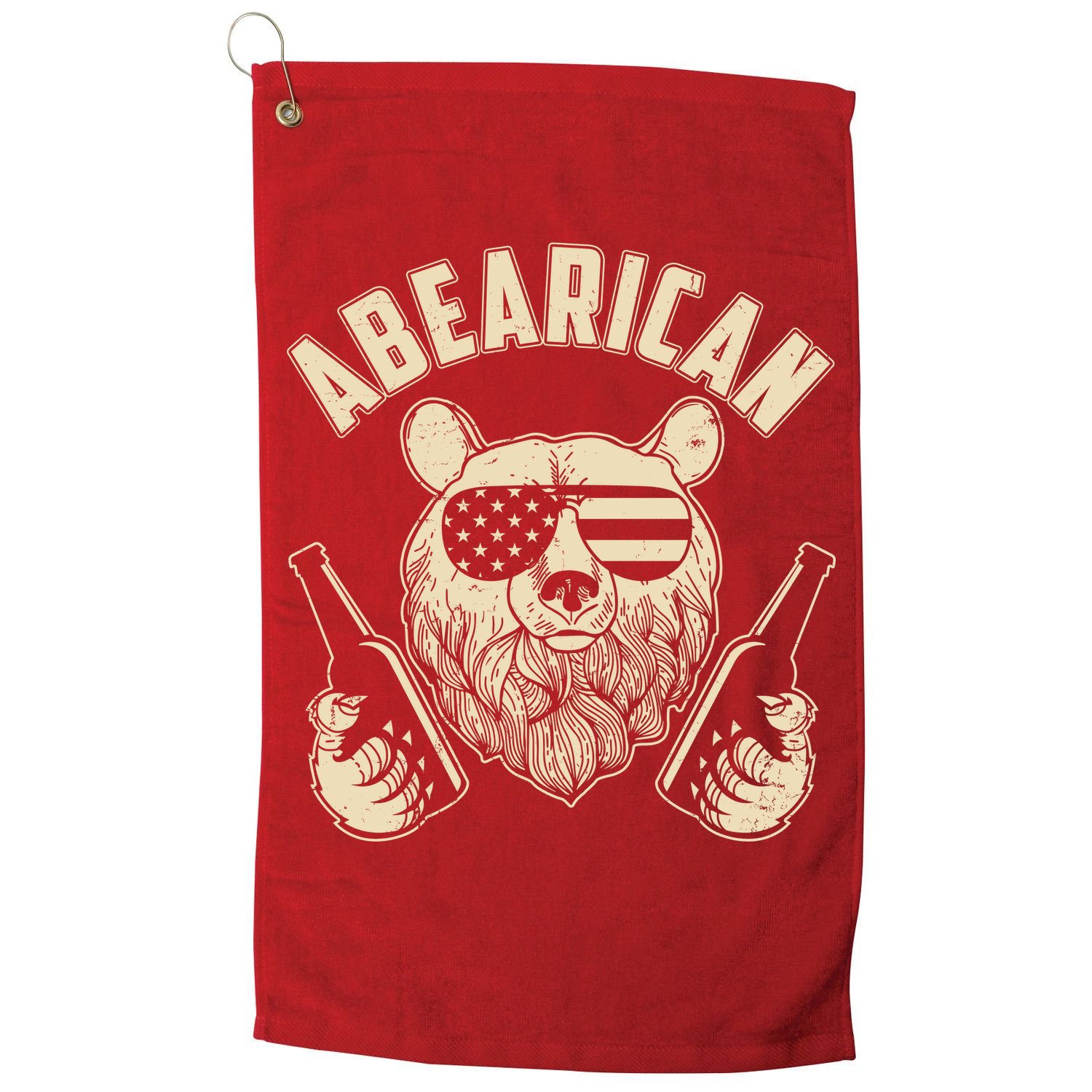 Abearican American Bear Beers Golf Towel