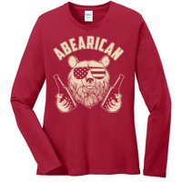 Abearican American Bear Beers Ladies Long Sleeve Shirt