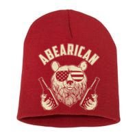 Abearican American Bear Beers Short Acrylic Beanie