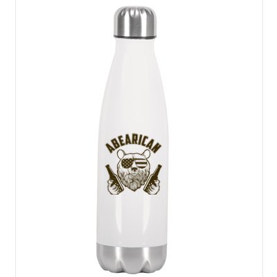 Abearican American Bear Beers Stainless Steel Insulated Water Bottle