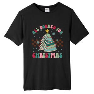 All Booked For Christmas Tree Book Funny Bookish Christmas Gift Tall Fusion ChromaSoft Performance T-Shirt