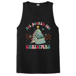 All Booked For Christmas Tree Book Funny Bookish Christmas Gift PosiCharge Competitor Tank