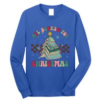 All Booked For Christmas Tree Book Funny Bookish Christmas Gift Long Sleeve Shirt