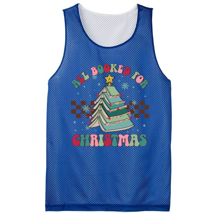 All Booked For Christmas Tree Book Funny Bookish Christmas Gift Mesh Reversible Basketball Jersey Tank