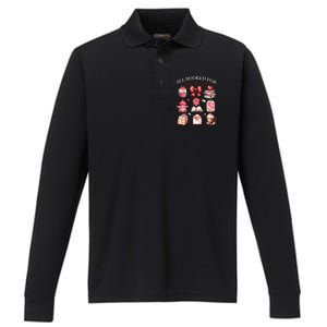 All Booked For Valentines Bow Book Lovers Teacher Librarian Gift Performance Long Sleeve Polo